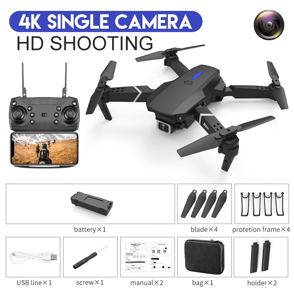 E88 Drone quadcopter with 4K camera, remote control and smartphone display on Tampa Home & Garden Store