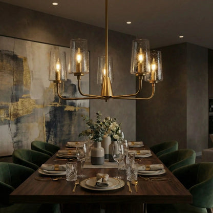 Dazzle Five Lights Chandelier Antique Brass