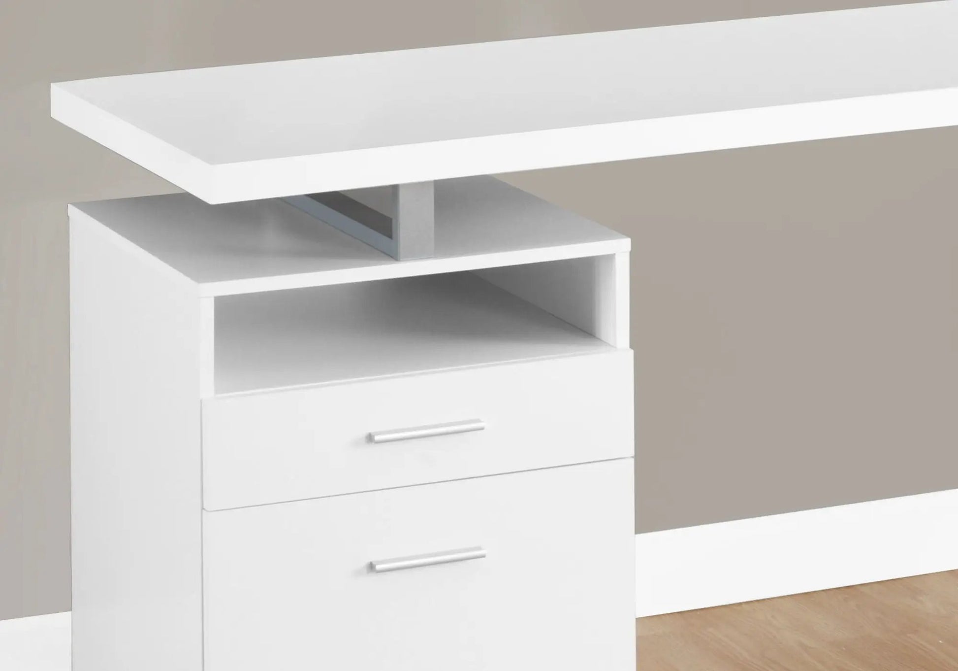 Computer desk white with drawers, left-right set, modern design by Unique Piece Furniture on Tampa Home & Garden Store