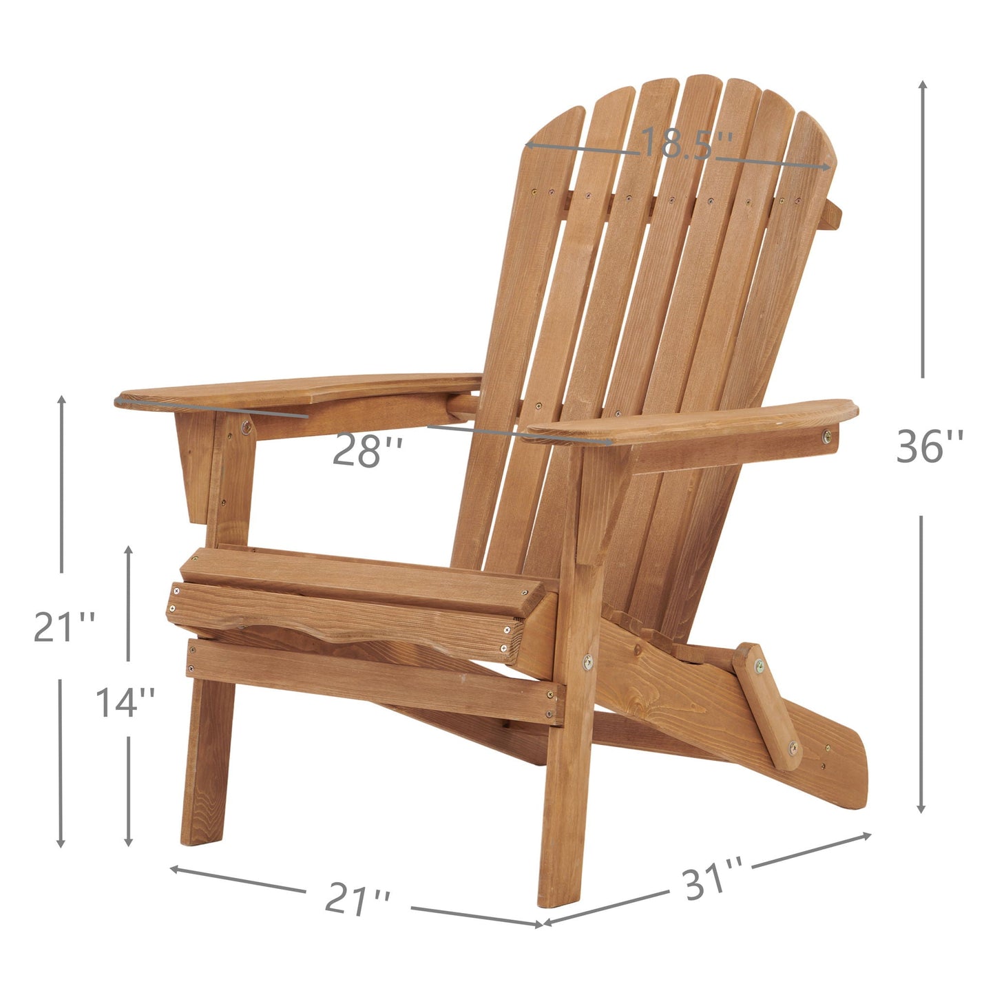 Oversized Folding Adirondack Chair for Patio