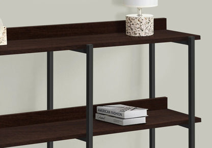 Accent console table, 3-tier design, wood top with black metal frame by Unique Piece Furniture on Tampa Home & Garden Store