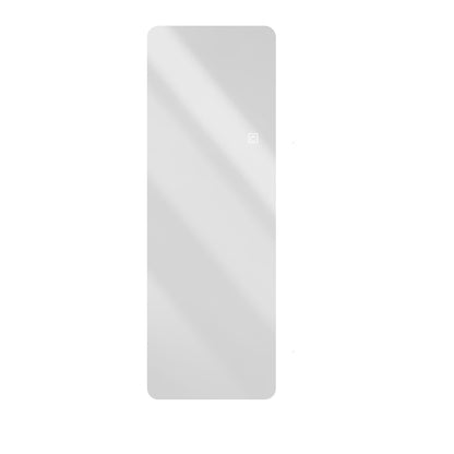 Wallmounted full-body mirror in silver with rounded corners and dimming light icon HouseOfZazla on Tampa Home & Garden Store
