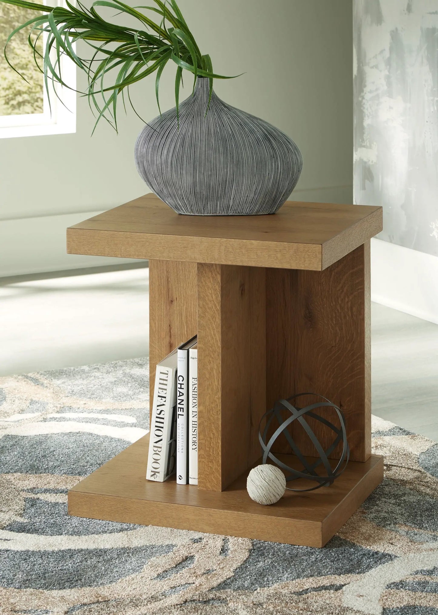 Brinstead Chair Side End Table with USB Charging