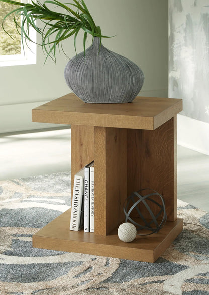 Brinstead Chair Side End Table with USB Charging
