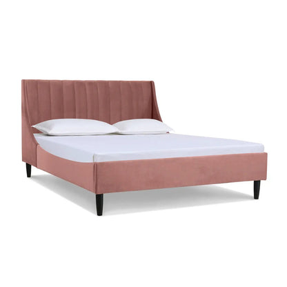 Aspen Vertical Tufted Headboard Platform Bed