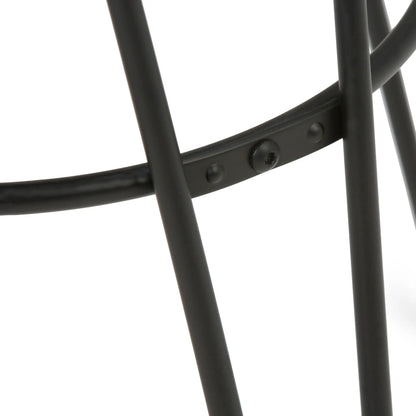 Simeon Multifunctional Metal Stool with Wood Seat