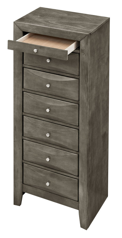 7-drawer lingerie chest in gray wood finish with silver knobs by HouseOfZazla on Tampa Home & Garden Store