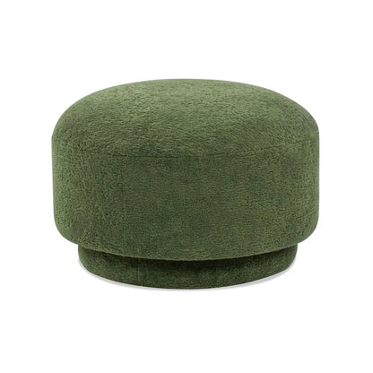 Fuji mushroom footstool ottoman in olive green boucle fabric by Unique Piece Furniture on Tampa Home & Garden Store