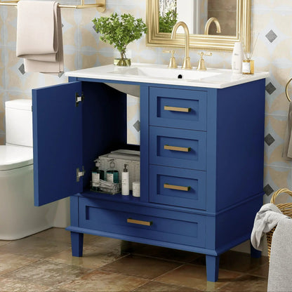 Bathroom Vanity With Sink Solid Wood Cabinet