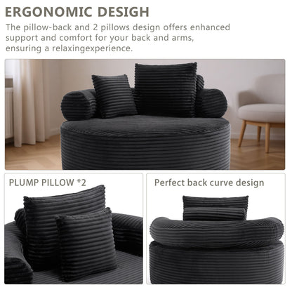 Round Sofa Bed and Pillows for the Living Room