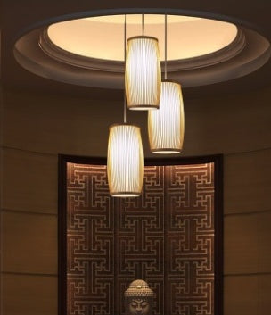 Southeast Asia bamboo plait hall staircase decoration lamp - Tampa Home & Garden Store