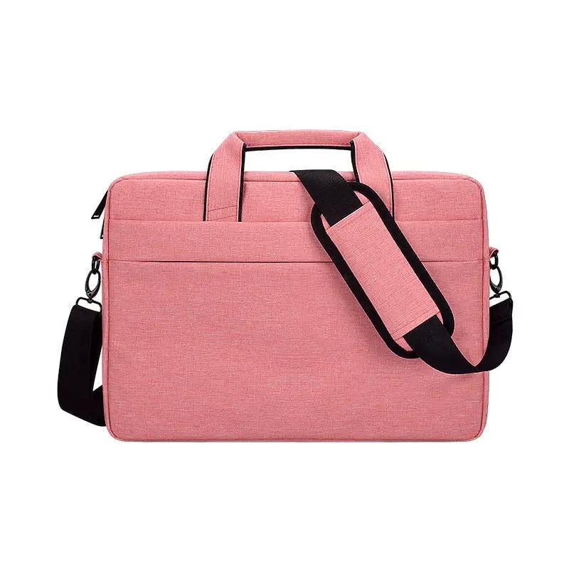 Pink laptop bag with top handles and black detachable shoulder strap FLIPSTYLEZLLC on Tampa Home & Garden Store