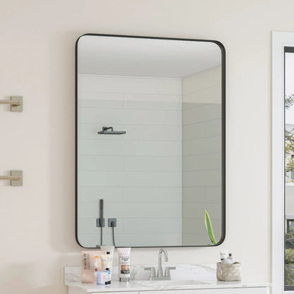 Rectangular Wall Mirror with Metal Frame