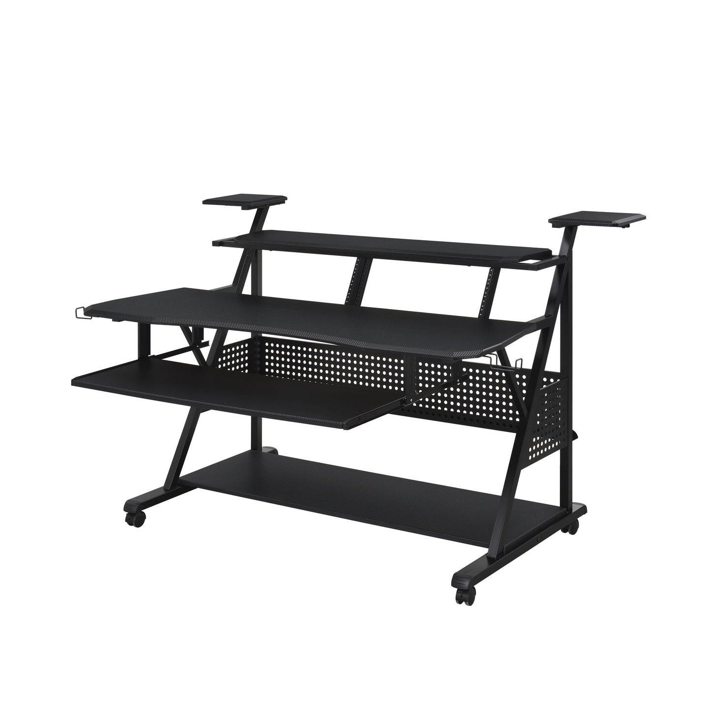 Willow Versatile Music Desk power station with black metal and platforms by HouseOfZazla on Tampa Home & Garden Store