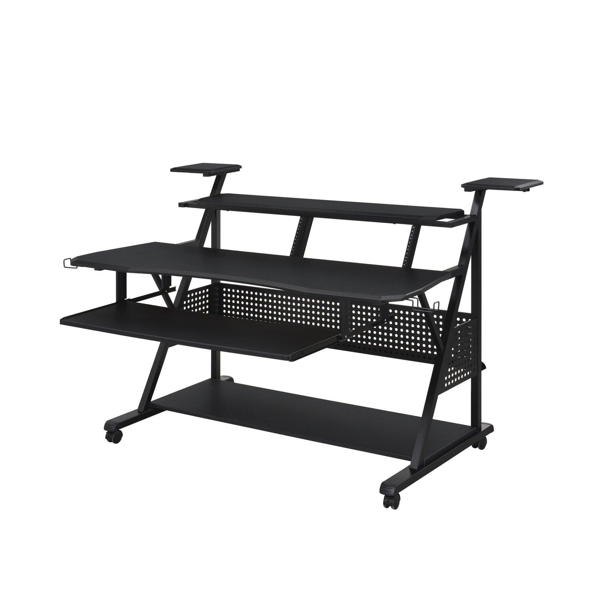 Willow Versatile Music Desk power station with black metal and platforms by HouseOfZazla on Tampa Home & Garden Store