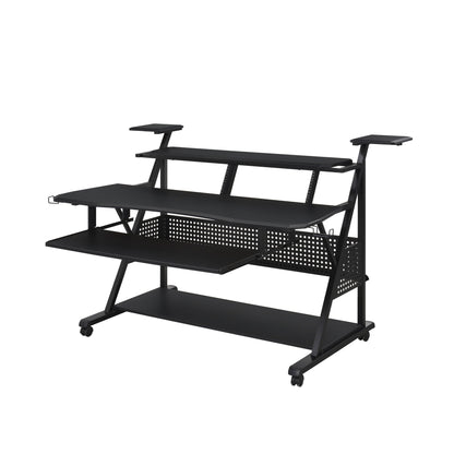 Willow Versatile Music Desk power station with black metal and platforms by HouseOfZazla on Tampa Home & Garden Store
