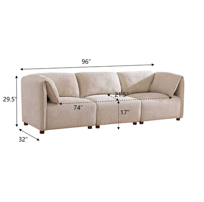 Modern and Chic Boucle Modular Sectional Sofa