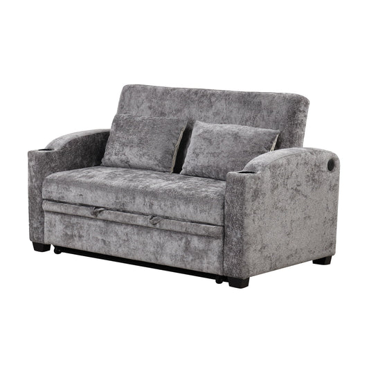 Convertible Sofa With Usb And Adjustable Backrest