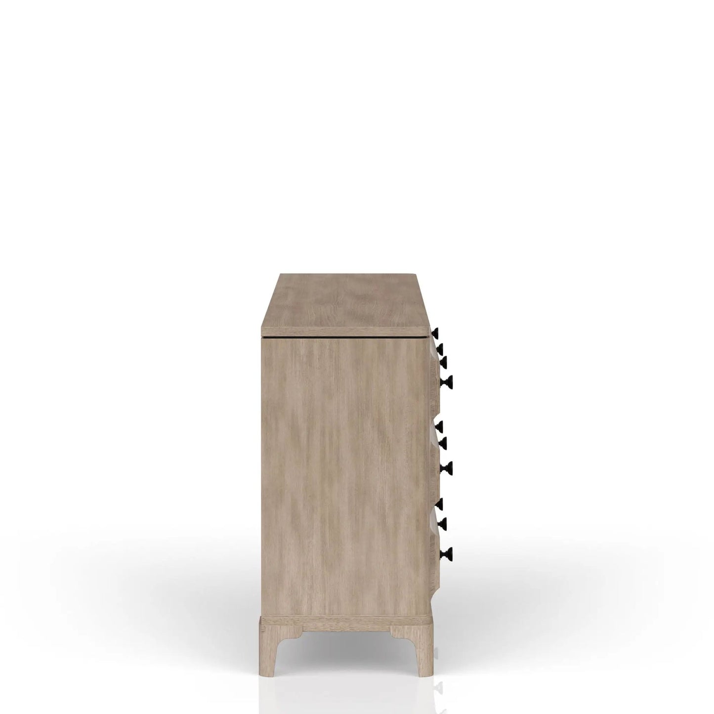 Six Drawer Dresser in Sand Wood Finish and Cedar