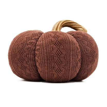 Pumpkin Ornament for Fall Festival Dark Brown