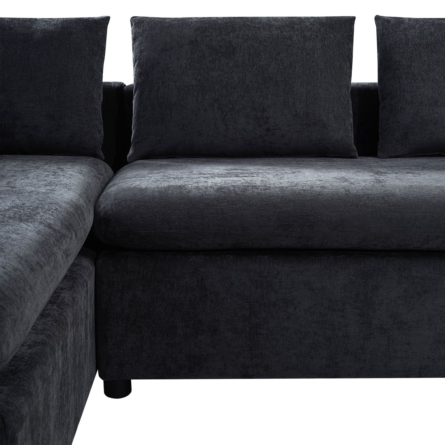 Modern L Shaped Sofa With Storage And Upholstery
