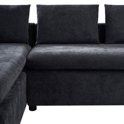 Modern L Shaped Sofa With Storage And Upholstery