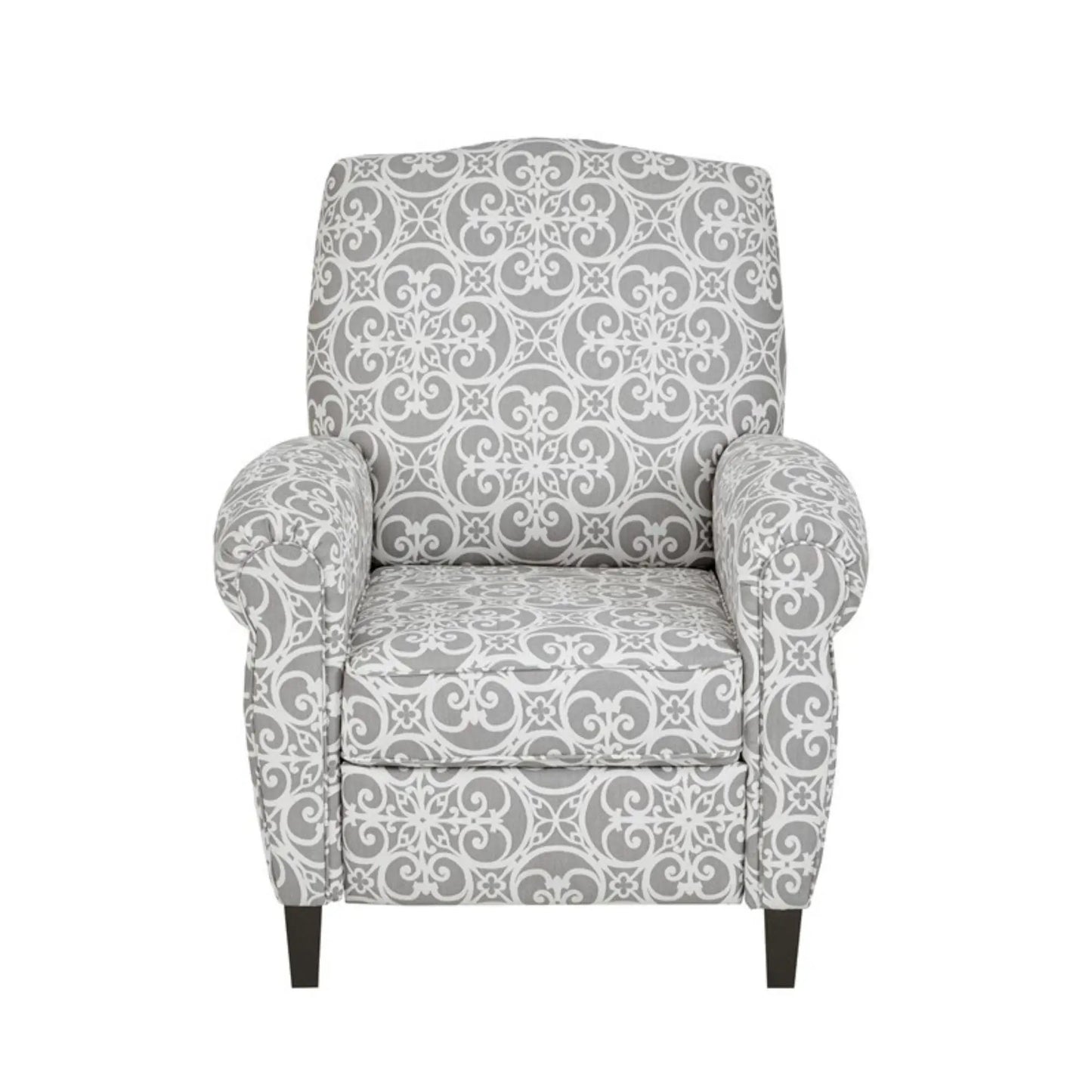 Kirby Transitional Push Back Recliner Chair grey patterned upholstery by Unique Piece Furniture on Tampa Home & Garden Store
