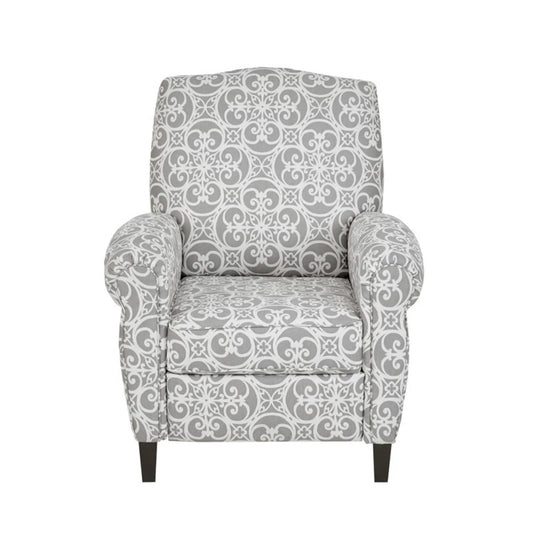 Kirby Transitional Push Back Recliner Chair grey patterned upholstery by Unique Piece Furniture on Tampa Home & Garden Store