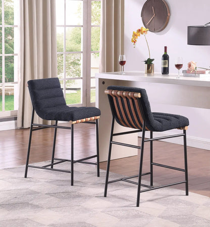 Lahni Boucle Fabric Counter Height Dining Chair