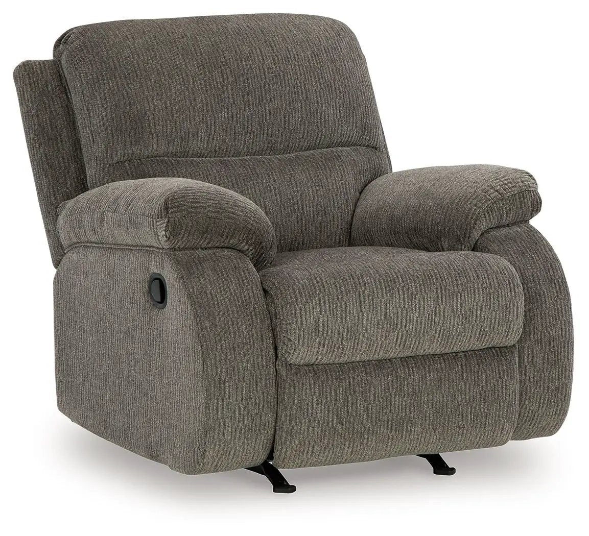 Scranto Rocker Recliner brown textured fabric with side power control by Unique Piece Furniture on Tampa Home & Garden Store