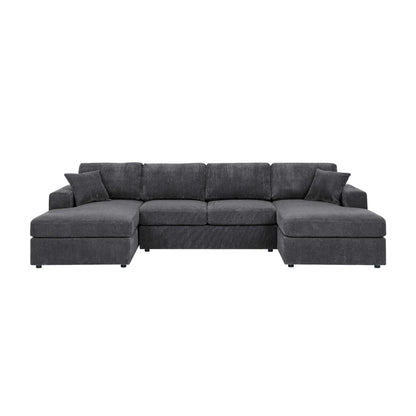 3 Piece Double Chaise Sectional Sofa for Family