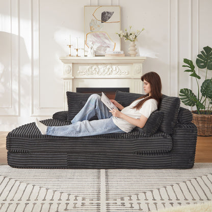 Semi Circular 2 in 1 Sofa Bed with Neck Pillow