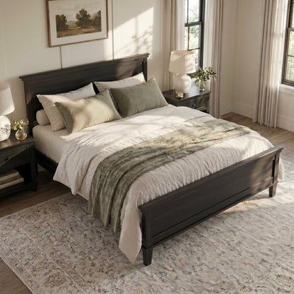 Full Size Modern Wood Bed Frame and Headboard