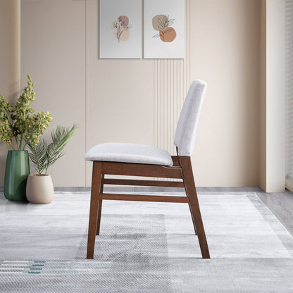 Brown light gray dining chairs set with solid wood frame by HouseOfZazla set of 2 for kids on Tampa Home & Garden Store