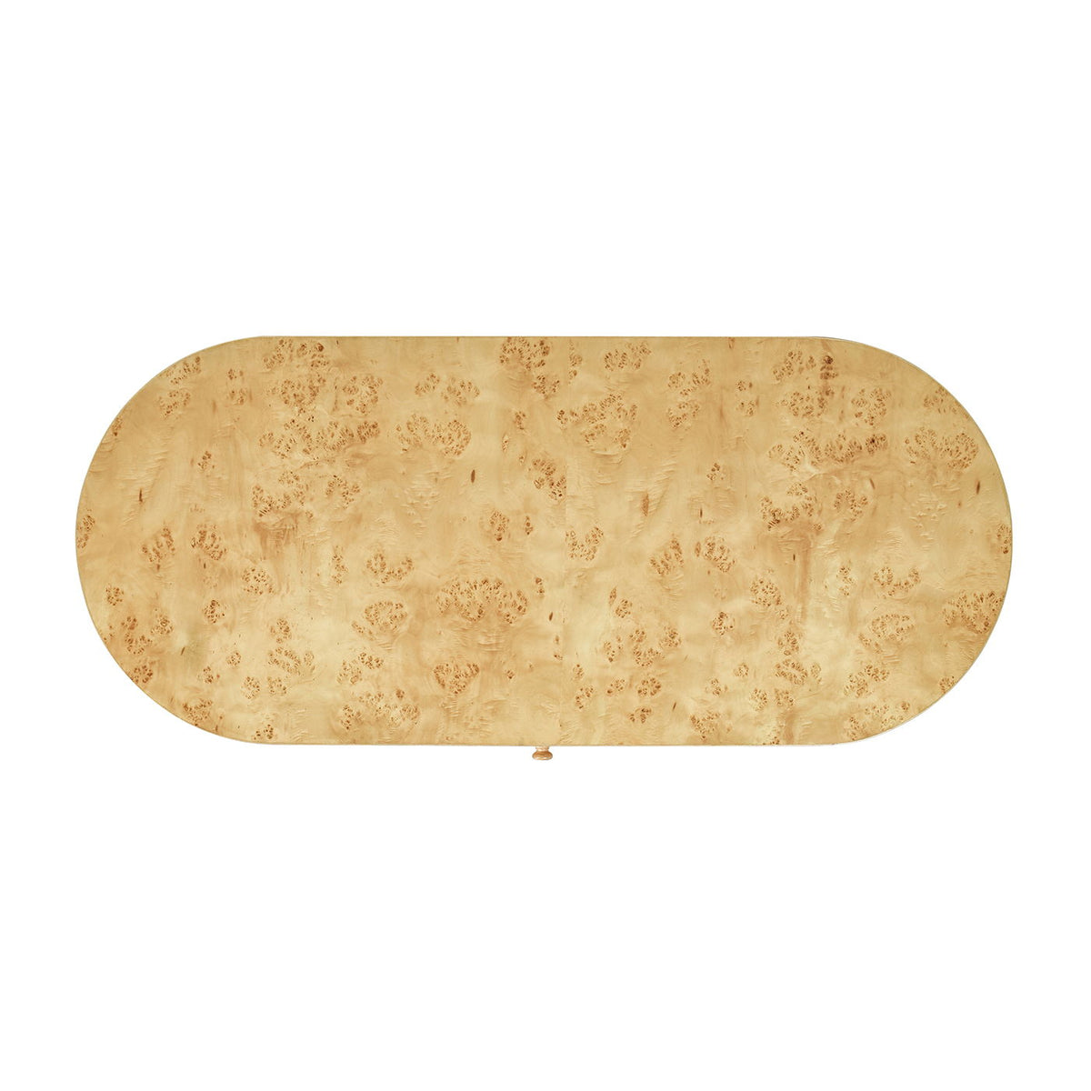 Oval Burl Wood Veneer Computer Desk with single center drawer by HouseOfZazla, light finish on Tampa Home & Garden Store