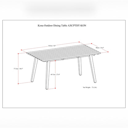 Kona and the Light Teak Outdoor Dining Table
