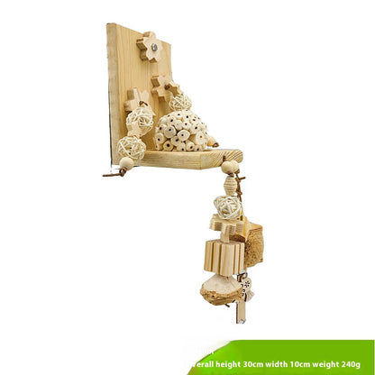 Parrot natural ricepaper pith ball safety toy with wooden blocks by Sell My Stuff on Tampa Home & Garden Store