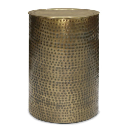 Corbin Hammered Metal Side Table for Living Room
