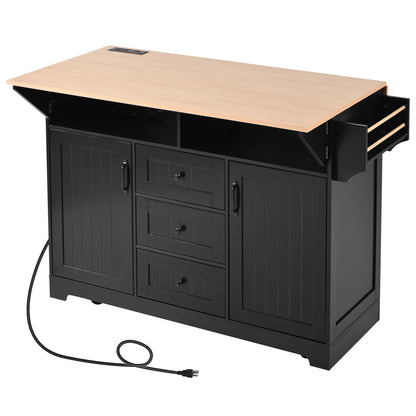 Sturdy Kitchen Island and Drop Leaf Table