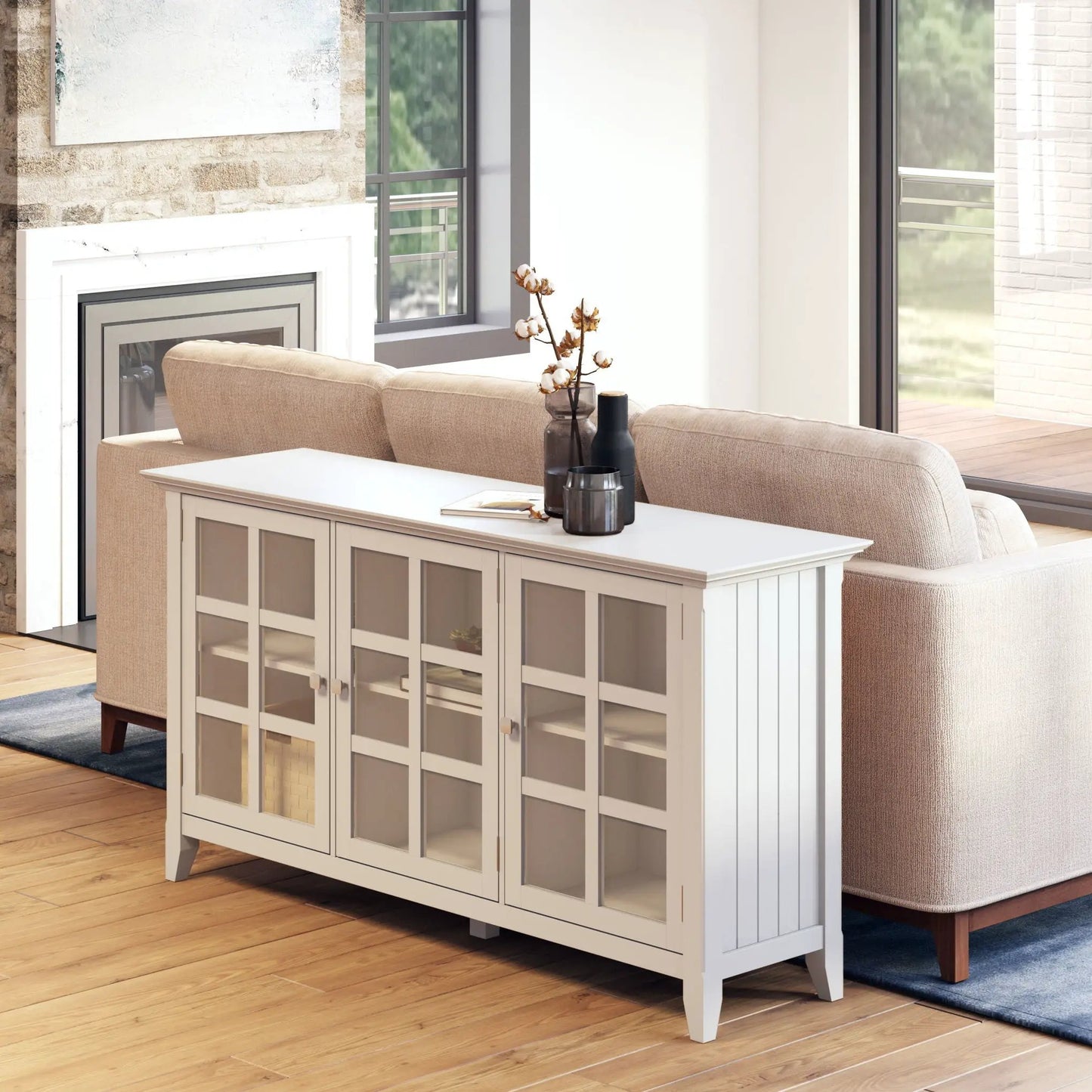 Acadian Wide Storage Cabinet Handcrafted