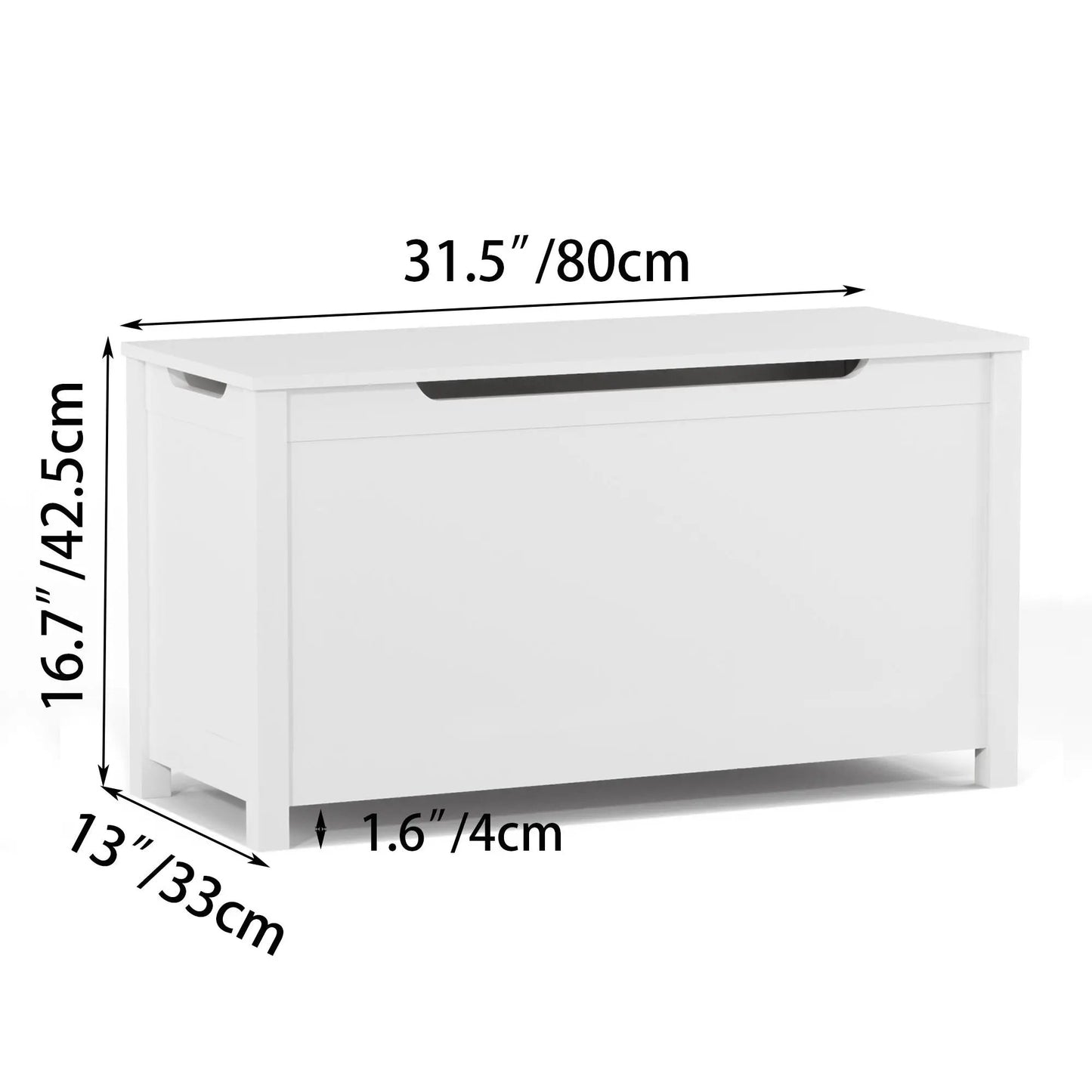 Toy Box Storage With Safety Hinged Lid For Kids