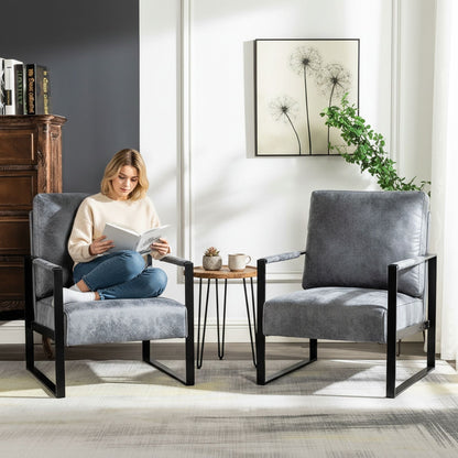 Mid Century Modern Chair With a Metal Frame