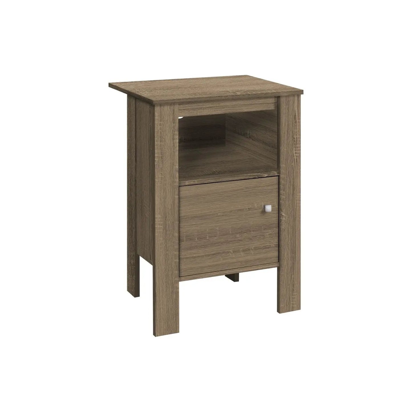 Accent Nightstand With Storage and Transitional