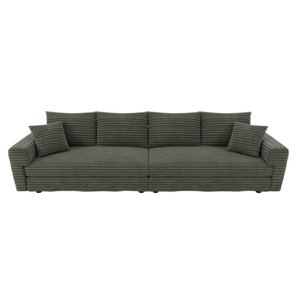 Convertible Sofa With Deep Seat and Pillows