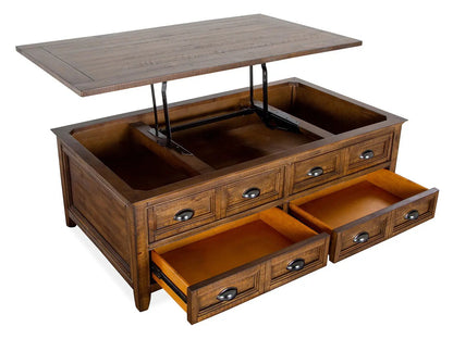 Bay Creek Lift Top Storage Cocktail Table Casters