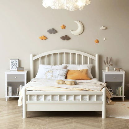 Pair of white nightstands with 1 drawer and 1 shelf by Unique Piece Furniture on Tampa Home & Garden Store