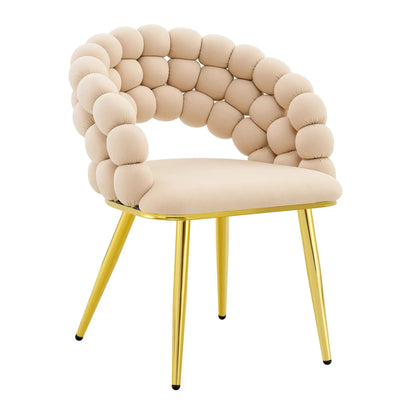 Puffy Bubble Ball Chain Dining Chairs Set of 2
