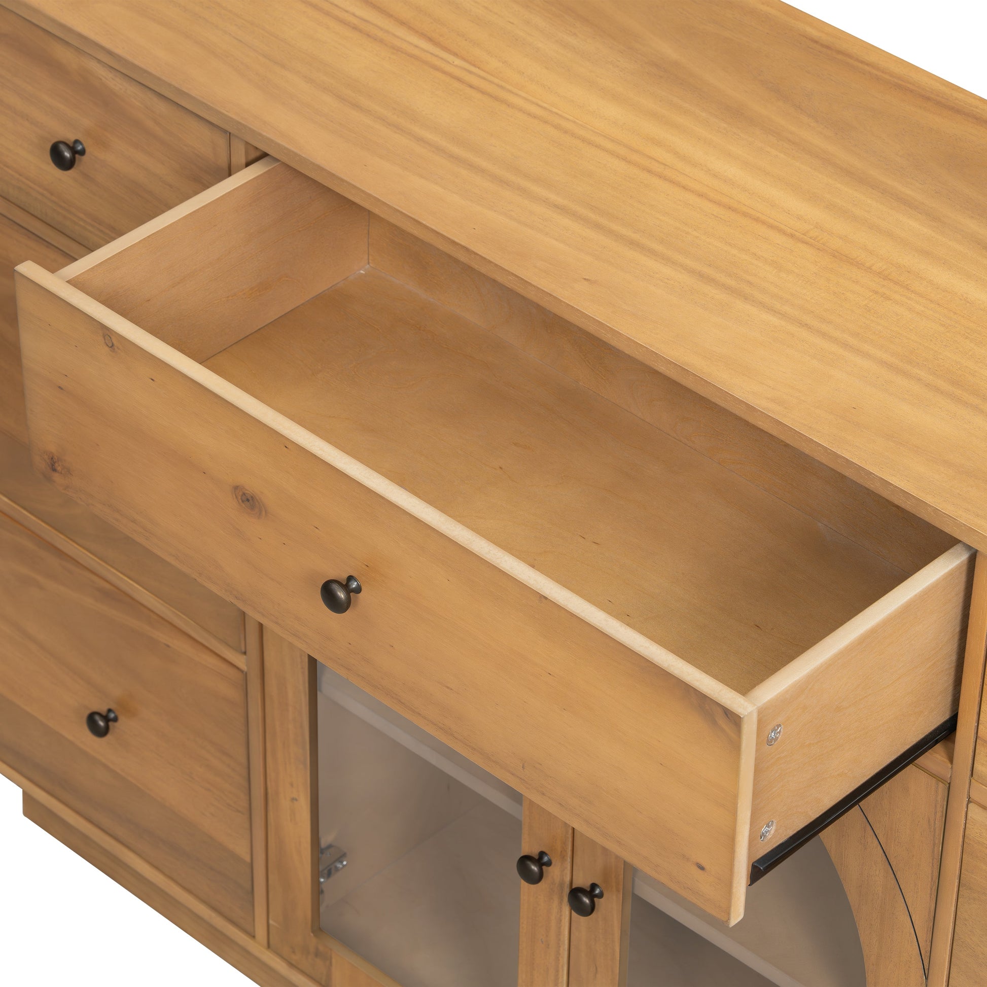 Cabinet with storage for living and dining room entrance by HouseOfZazla, light oak on Tampa Home & Garden Store