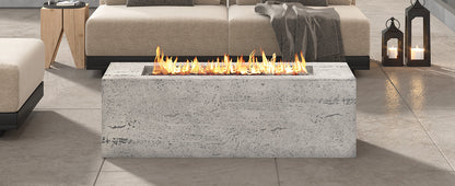 Outdoor Rectangular Propane Fire Pit for Patios