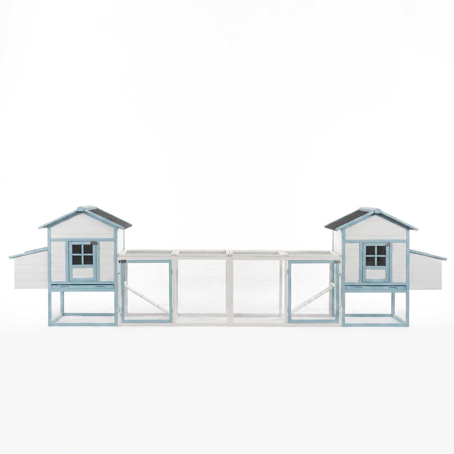 Large wooden chicken coop by HouseOfZazla with double nesting boxes and a connected mesh run on Tampa Home & Garden Store